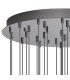 Keene 62cm 30 Light G9 Bubble Glass 10 x 3m / 4m / 5m Round Multiple Pendant Polished Chrome / Clear Glass Item-5