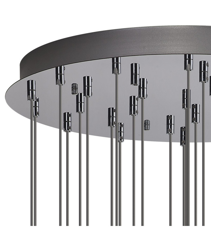 Keene 62cm 30 Light G9 Bubble Glass 10 x 3m / 4m / 5m Round Multiple Pendant Polished Chrome / Clear Glass Item-5