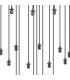 Keene 62cm 30 Light G9 Bubble Glass 10 x 3m / 4m / 5m Round Multiple Pendant Polished Chrome / Clear Glass Item-6