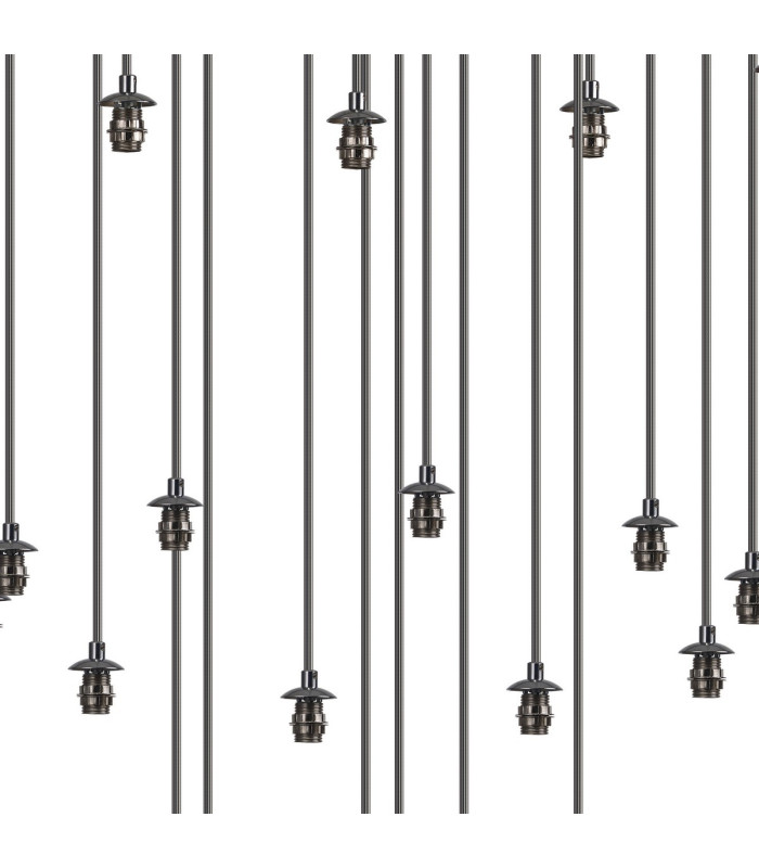 Keene 62cm 30 Light G9 Bubble Glass 10 x 3m / 4m / 5m Round Multiple Pendant Polished Chrome / Clear Glass Item-6