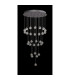 Keene 62cm 30 Light G9 Bubble Glass 10 x 3m / 4m / 5m Round Multiple Pendant Polished Chrome / Clear Glass Item-10