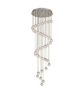 Keene 62cm 40 Light G9 Bubble Glass Round Multiple Pendant Polished Chrome / Clear Glass Item Weight: 60.3kg-1