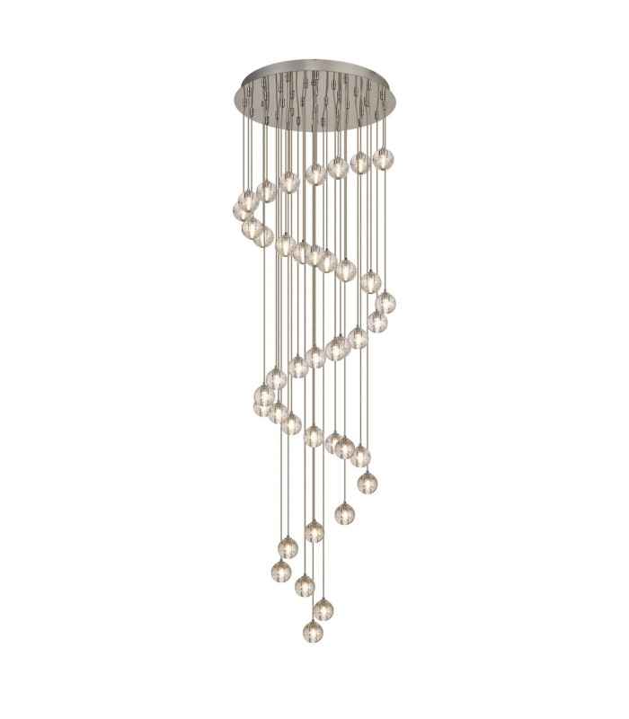 Keene 62cm 40 Light G9 Bubble Glass Round Multiple Pendant Polished Chrome / Clear Glass Item Weight: 60.3kg-1