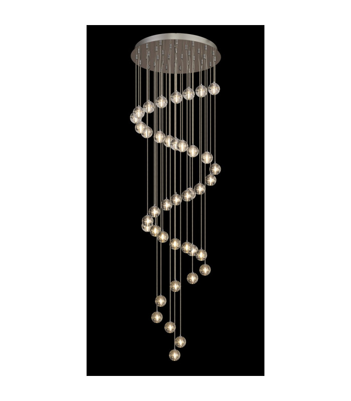 Keene 62cm 40 Light G9 Bubble Glass Round Multiple Pendant Polished Chrome / Clear Glass Item Weight: 60.3kg-3