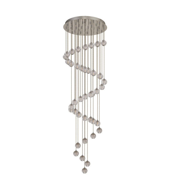 Keene 62cm 40 Light G9 Bubble Glass Round Multiple Pendant Polished Chrome / Clear Glass Item Weight: 60.3kg-4