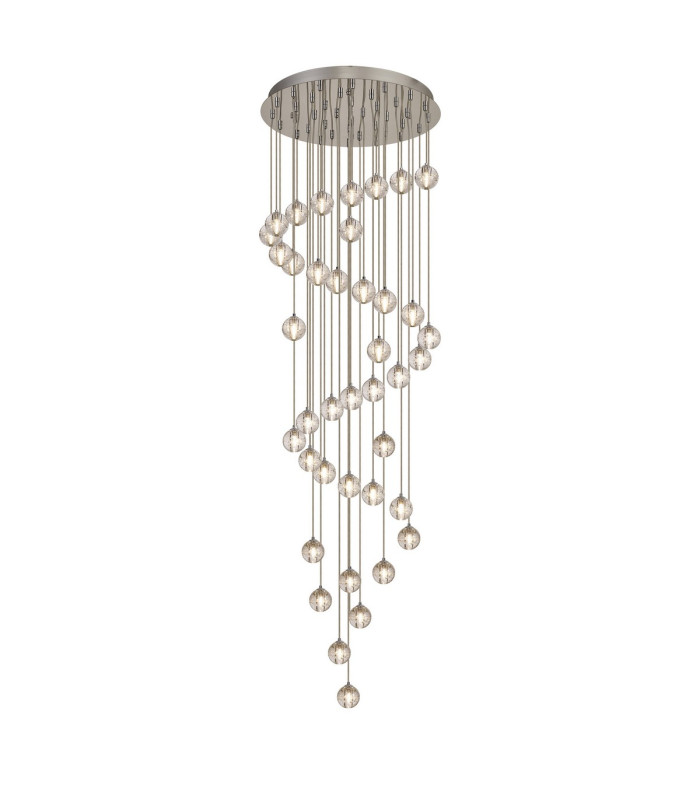 Keene 62cm 40 Light G9 Bubble Glass Round Multiple Pendant Polished Chrome / Clear Glass Item Weight: 60.3kg-5