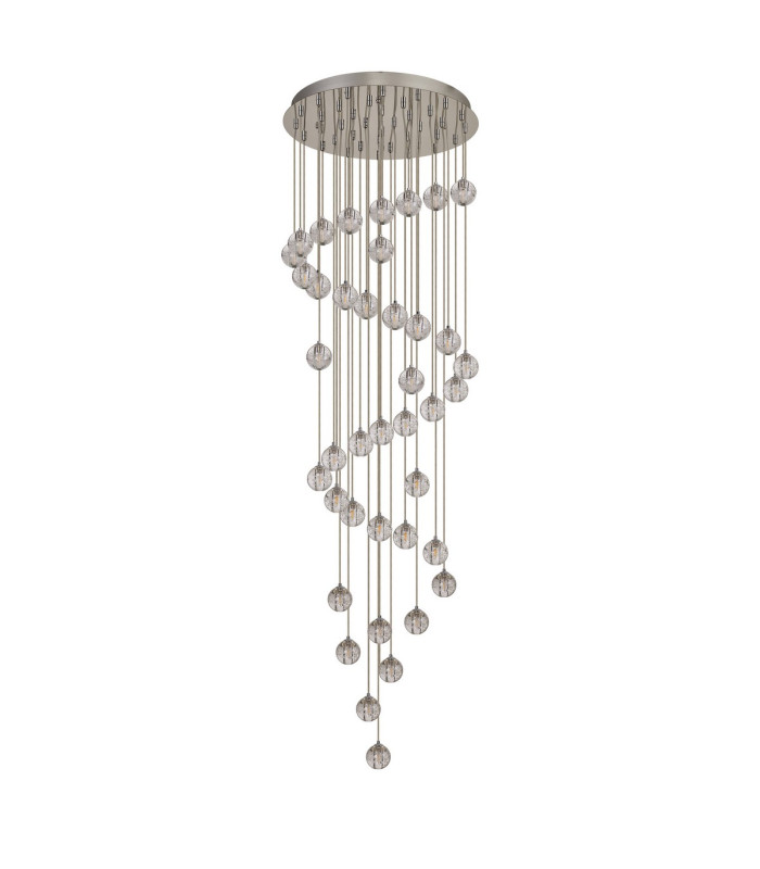 Keene 62cm 40 Light G9 Bubble Glass Round Multiple Pendant Polished Chrome / Clear Glass Item Weight: 60.3kg-7