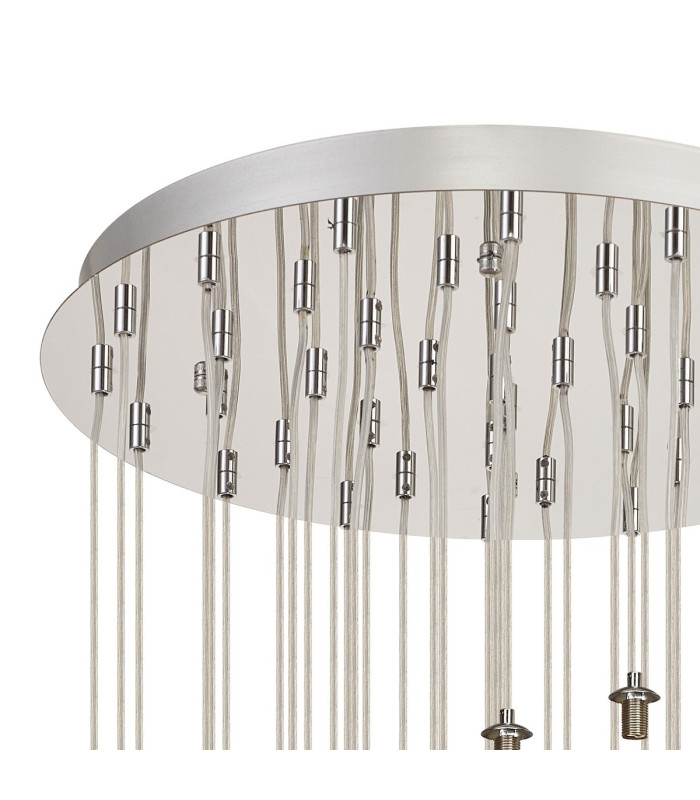 Keene 62cm 40 Light G9 Bubble Glass Round Multiple Pendant Polished Chrome / Clear Glass Item Weight: 60.3kg-8