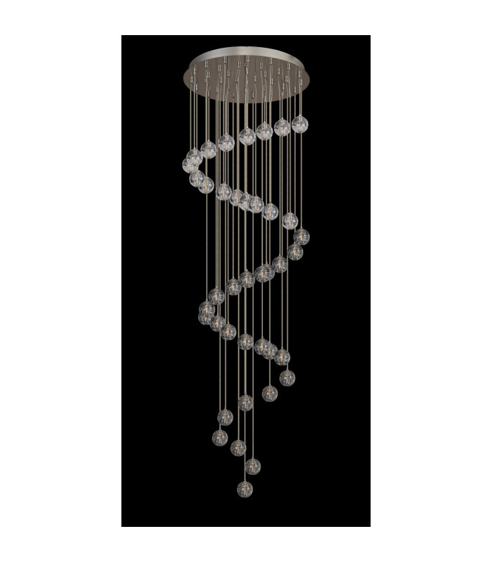 Keene 62cm 40 Light G9 Bubble Glass Round Multiple Pendant Polished Chrome / Clear Glass Item Weight: 60.3kg-13