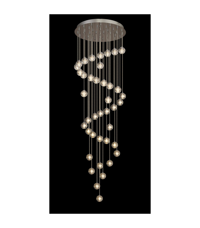 Keene 62cm 40 Light G9 Bubble Glass Round Multiple Pendant Polished Chrome / Clear Glass Item Weight: 60.3kg-14