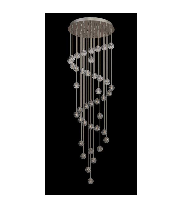 Keene 62cm 40 Light G9 Bubble Glass Round Multiple Pendant Polished Chrome / Clear Glass Item Weight: 60.3kg-15