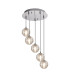 Keene 32cm 5 Light G9 Bubble Glass 2m Round Multiple Pendant Polished Chrome / Clear Glass-1