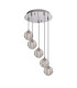 Keene 32cm 5 Light G9 Bubble Glass 2m Round Multiple Pendant Polished Chrome / Clear Glass-5