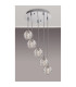 Keene 32cm 5 Light G9 Bubble Glass 2m Round Multiple Pendant Polished Chrome / Clear Glass-6