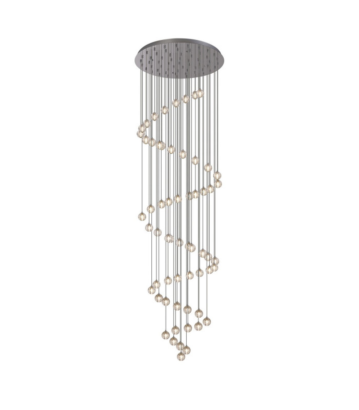 Keene 80cm 60 Light G9 Bubble Glass Round Multiple Pendant Polished Chrome / Clear Glass Item Weight: 93.5kg-1