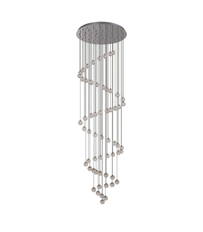 Keene 80cm 60 Light G9 Bubble Glass Round Multiple Pendant Polished Chrome / Clear Glass Item Weight: 93.5kg-4