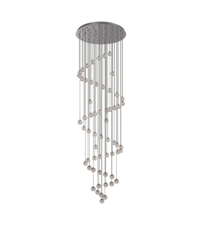 Keene 80cm 60 Light G9 Bubble Glass Round Multiple Pendant Polished Chrome / Clear Glass Item Weight: 93.5kg-7