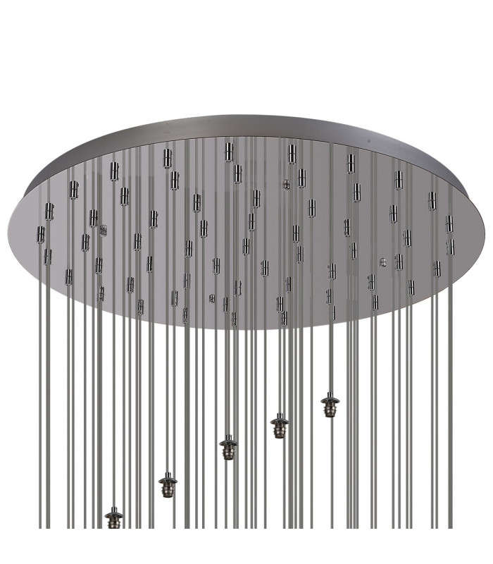 Keene 80cm 60 Light G9 Bubble Glass Round Multiple Pendant Polished Chrome / Clear Glass Item Weight: 93.5kg-8