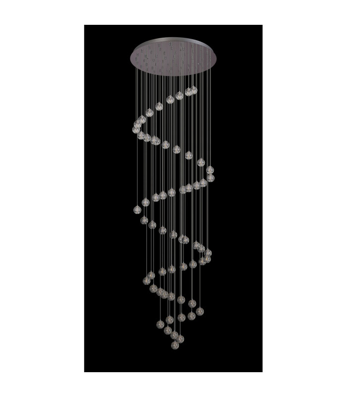 Keene 80cm 60 Light G9 Bubble Glass Round Multiple Pendant Polished Chrome / Clear Glass Item Weight: 93.5kg-14