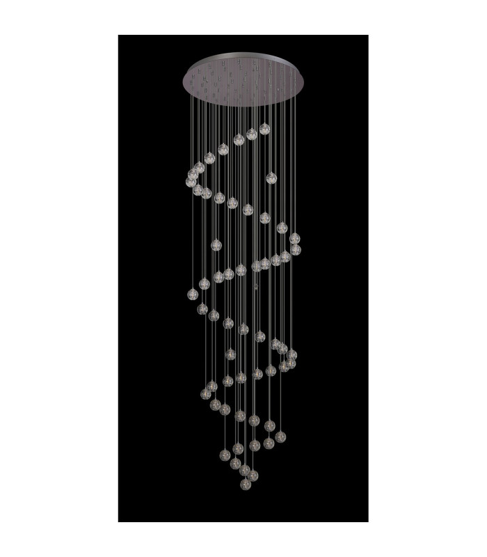 Keene 80cm 60 Light G9 Bubble Glass Round Multiple Pendant Polished Chrome / Clear Glass Item Weight: 93.5kg-16