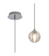 Keene 12cm 1 Light G9 Bubble Glass 2m Single Pendant Polished Chrome / Clear Glass-1