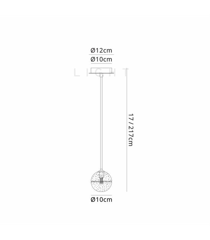 Keene 12cm 1 Light G9 Bubble Glass 2m Single Pendant Polished Chrome / Clear Glass-2