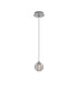 Keene 12cm 1 Light G9 Bubble Glass 2m Single Pendant Polished Chrome / Clear Glass-5