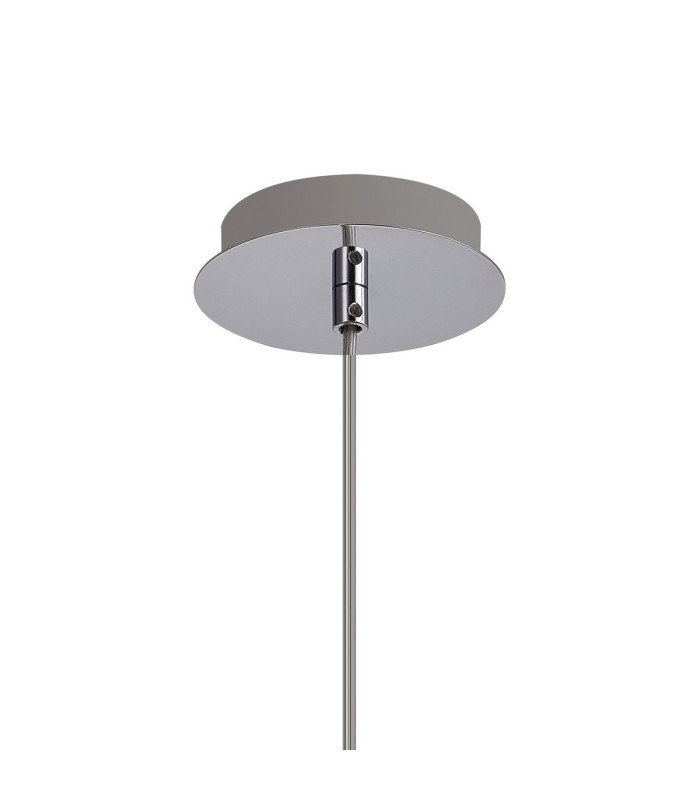 Keene 12cm 1 Light G9 Bubble Glass 2m Single Pendant Polished Chrome / Clear Glass-6