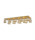 Keene Rectangle 14 Light G9 Flush Light French Gold / Clear Crystal Shade Item Weight: 18.1kg-5