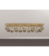 Keene Rectangle 14 Light G9 Flush Light French Gold / Clear Crystal Shade Item Weight: 18.1kg-12
