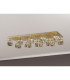Keene Rectangle 14 Light G9 Flush Light French Gold / Clear Crystal Shade Item Weight: 18.1kg-14
