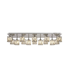 Keene Rectangle 14 Light G9 Flush Light Polished Chrome / Clear Crystal Shade Item Weight: 18.1kg-1