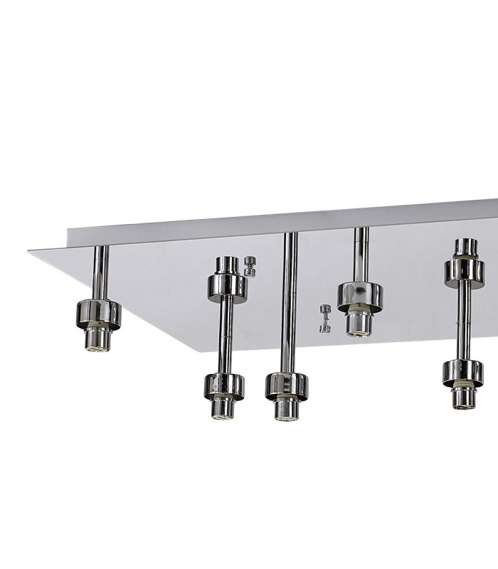 Keene Rectangle 14 Light G9 Flush Light Polished Chrome / Clear Crystal Shade Item Weight: 18.1kg-7