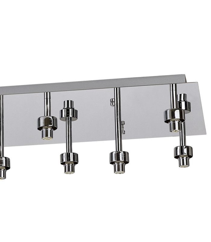 Keene Rectangle 14 Light G9 Flush Light Polished Chrome / Clear Crystal Shade Item Weight: 18.1kg-8