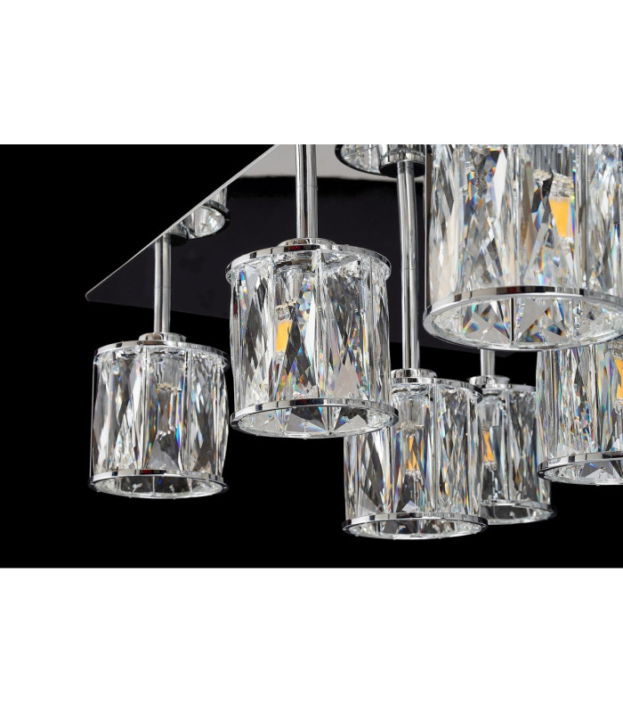 Keene Rectangle 14 Light G9 Flush Light Polished Chrome / Clear Crystal Shade Item Weight: 18.1kg-14