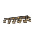Keene Rectangle 14 Light G9 Flush Light Satin Black / Smoke Crystal Shade Item Weight: 18.1kg-5