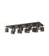 Keene Rectangle 14 Light G9 Flush Light Satin Black / Smoke Crystal Shade Item Weight: 18.1kg-8
