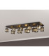 Keene Rectangle 14 Light G9 Flush Light Satin Black / Smoke Crystal Shade Item Weight: 18.1kg-14