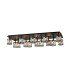 Keene Rectangle 14 Light G9 Flush Sand Black / Clear Crystal Shade Item Weight: 18.08kg-1