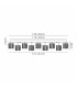 Keene Rectangle 14 Light G9 Flush Sand Black / Clear Crystal Shade Item Weight: 18.08kg-2