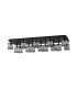 Keene Rectangle 14 Light G9 Flush Sand Black / Clear Crystal Shade Item Weight: 18.08kg-4