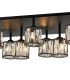 Keene Rectangle 14 Light G9 Flush Sand Black / Clear Crystal Shade Item Weight: 18.08kg-6