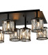 Keene Rectangle 14 Light G9 Flush Sand Black / Clear Crystal Shade Item Weight: 18.08kg-7