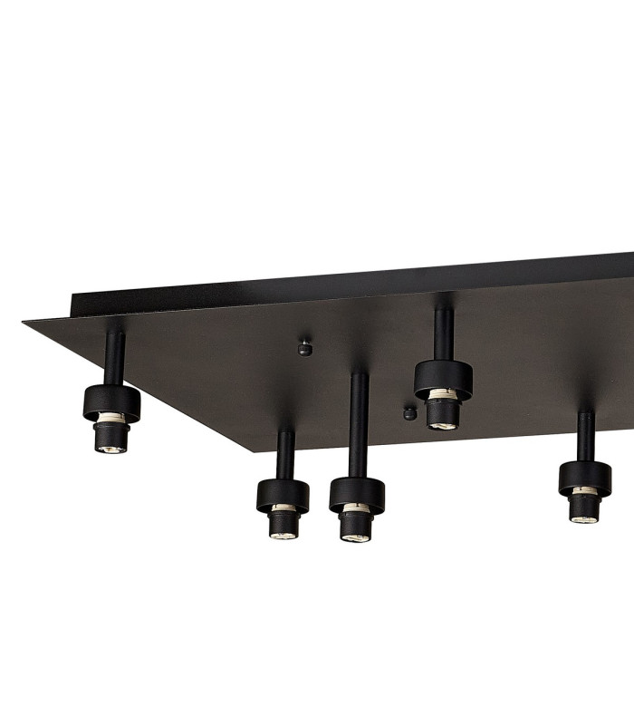 Keene Rectangle 14 Light G9 Flush Sand Black / Clear Crystal Shade Item Weight: 18.08kg-8