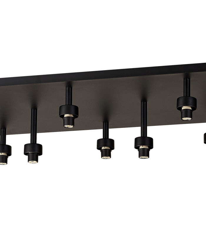 Keene Rectangle 14 Light G9 Flush Sand Black / Clear Crystal Shade Item Weight: 18.08kg-9