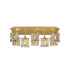 Keene Rectangle 8 Light G9 Flush Light French Gold / Clear Crystal Shade-1