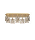Keene Rectangle 8 Light G9 Flush Light French Gold / Clear Crystal Shade-4
