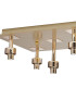 Keene Rectangle 8 Light G9 Flush Light French Gold / Clear Crystal Shade-8