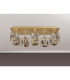 Keene Rectangle 8 Light G9 Flush Light French Gold / Clear Crystal Shade-12