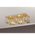 Keene Rectangle 8 Light G9 Flush Light French Gold / Clear Crystal Shade-13